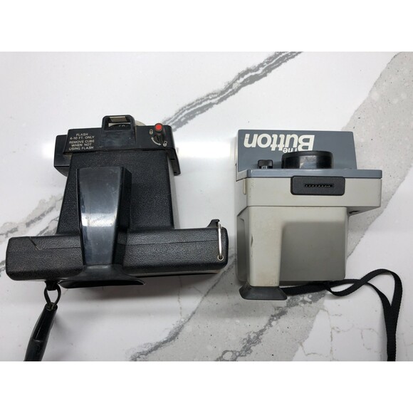 Vintage Polaroid Land Cameras, Lot of 2, Square Shooter 2 and The Button - Picture 3 of 5